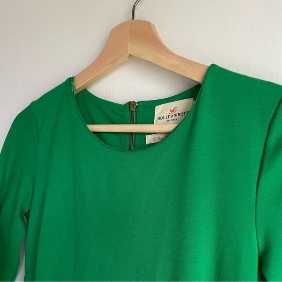 Lindex Holly & Whyte green above elbow length sleeve fit and flare back zip XS - Picture 5 of 9